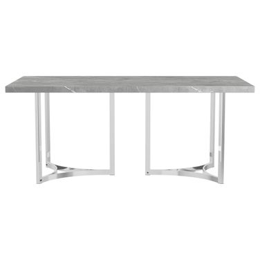 Sterling 72 Inch Rectangular Dining Table In Grey Faux Marble