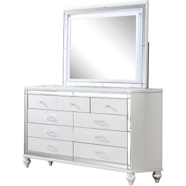 Sterling Mirror Framed Dresser In White