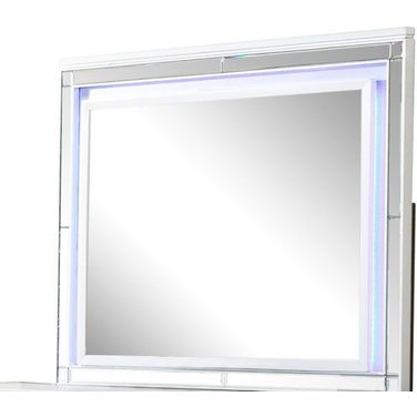 Sterling Framed Mirror In White