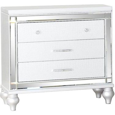 Sterling Mirror Framed Nightstand In White