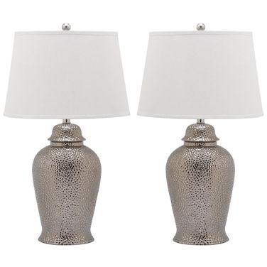 Sterling Silver Ginger Jar Lamp Set of 2