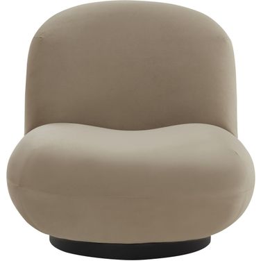 Stevie Boucle Accent Chair In Light Brown And Black