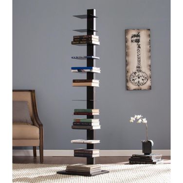 Stewartby Spine Tower Shelf In Black