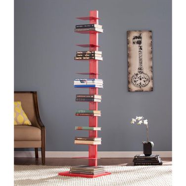 Stewartby Spine Tower Shelf In Valiant Poppy