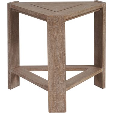 Stillwater Cove Triangular End Table In Taupe