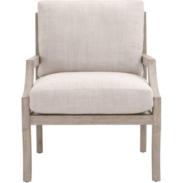 Stitch and Hand Stratton Club Chair In Bisque and Natural Gray