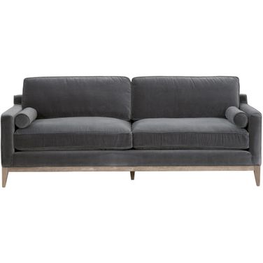 Stitch and Hand Parker 86 Inch Post Modern Sofa In Dark Dove and Natural Gray