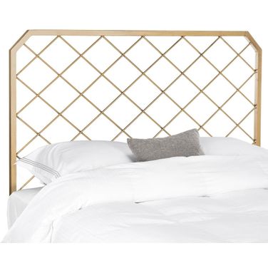 Stitch Antique Gold Mesh Queen Headboard