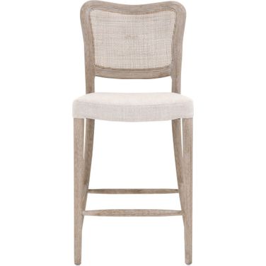Stitch and Hand Cela Counter Stool In Bisque and Natural Gray