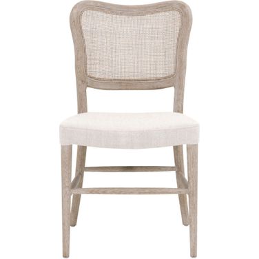 Stitch and Hand Cela Dining Chair Set of 2 In Bisque and Natural Gray