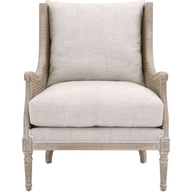 Stitch and Hand Churchill Club Chair In Bisque and Natural Gray