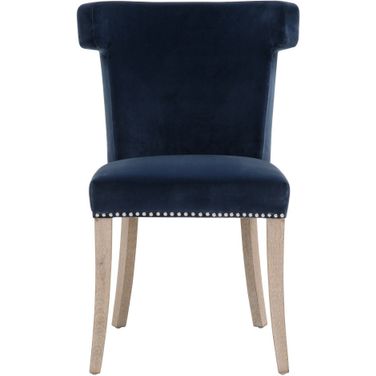 Stitch and Hand Celina Dining Chair In Denim and Natural Gray Oak