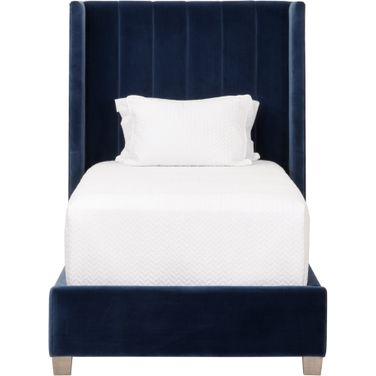 Stitch and Hand Chandler Twin Bed In Denim and Natural Gray Oak