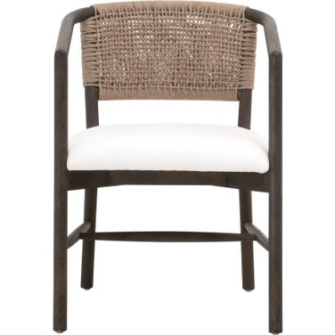 Stitch and Hand Juxtaposition Accent Chair In Peyton Pearl and Matte Brown