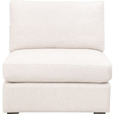 Stitch and Hand Daley Modular Armless Chair In Cream and Espresso