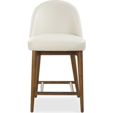 Stitches Leather Counter Stool In Brown