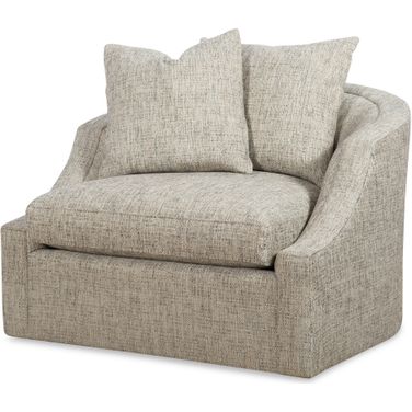 Stocked Oliver Swivel Chair In Beige