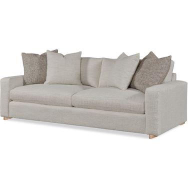 Stocked Rowan Sofa with Wood Legs In Snow