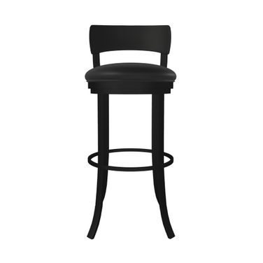 Stockholm 30 Inch Bar Height Swivel Stool In Sable Onyx and Licorice Black