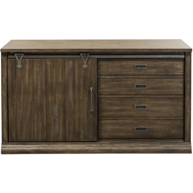 Stone Brook Rustic Saddle Computer Credenza