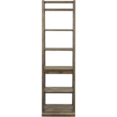 Stone Brook Rustic Saddle Leaning Bookcase