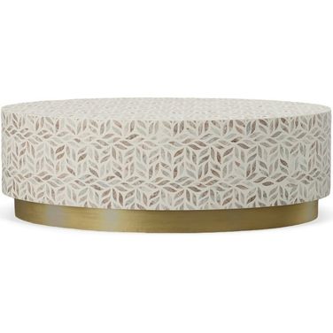 Stone Inlay Cocktail Table In Multicolor