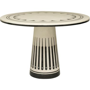 Stoneham Center Table In White and Black
