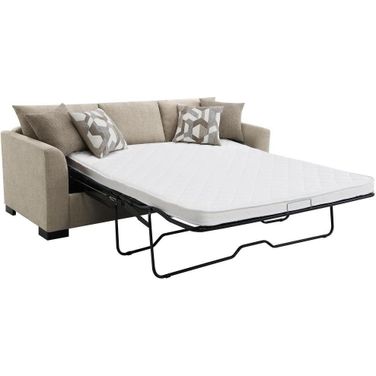 Storey Upholstered Sleeper Sectional Chaise Sofa In Camel