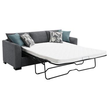 Storey Upholstered Sleeper Sectional Chaise Sofa In Grey