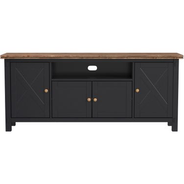 Stormy Ridge 72 Inch Media Console In Chicory and Black