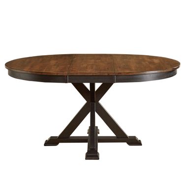 Stormy Ridge Chickory And Black Extendable Oval Dining Table
