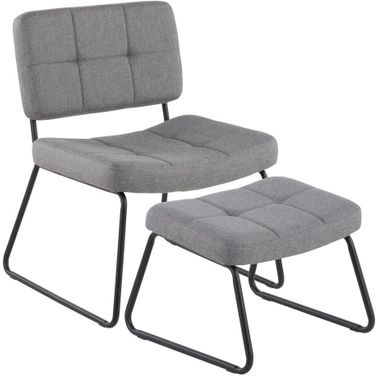 Stout Lounge Chair with Ottoman In Grey