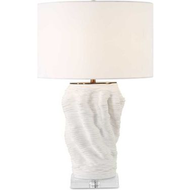 Stratified Table Lamp In White