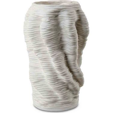 Stratified Vase In White