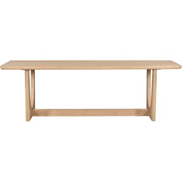 Stratos Solid Wood Raw Oak 96 Inch Dining Table In Brown