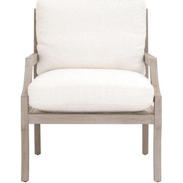 Stitch and Hand Stratton Club Chair In Snow and Natural Gray