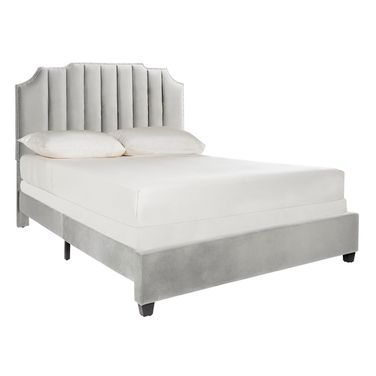 Streep Fabric Full Bed in Grey