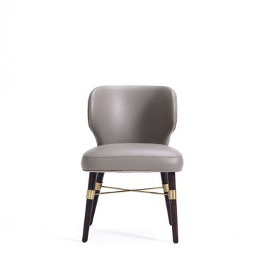 Strine Dining Chair In Dark Taupe