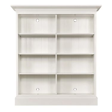 Structures Double Mid Height Bookcase In White