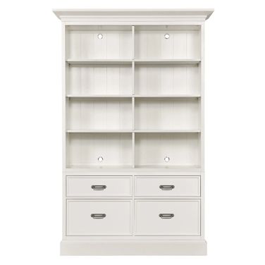 Structures Double Storage Bookcase In White