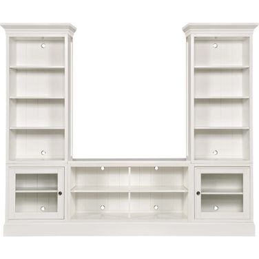 Structures Quad Bookcase Console with Piers In White
