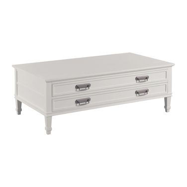 Structures Rectangular Drawer Coffee Table In White