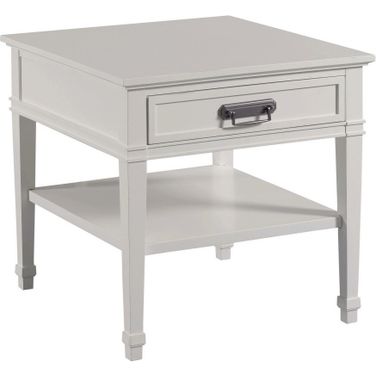 Structures Rectangular End Table In White