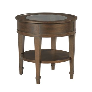 Structures Round End Table In Sable