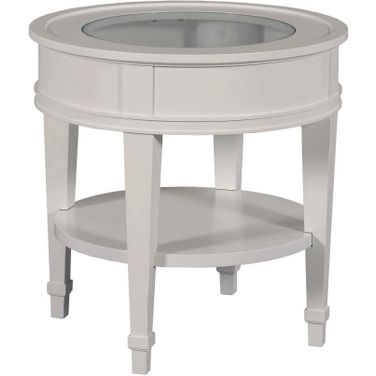 Structures Round End Table In White