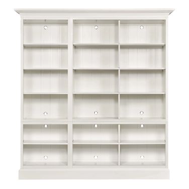 Triple Bookcase In Pure White