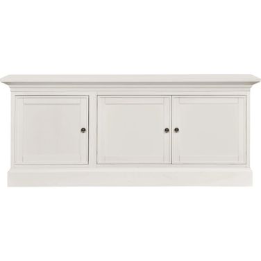 Triple Three Door Console In Pure White