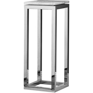 Stud Display Polished Stainless Steel 38 Inch End Table