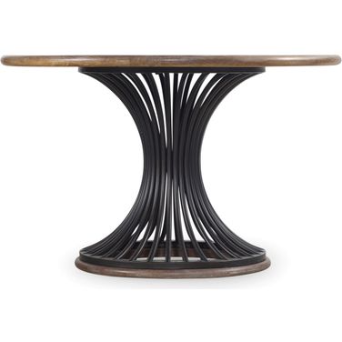 Studio 7H Light Wood Cinch Round Pedestal Dining Table