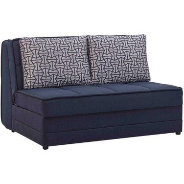 Studio Upholstered Convertible Loveseat with Storage In Navy
